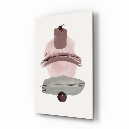 Stunning pink gray abstract wall art print on canvas for modern homes