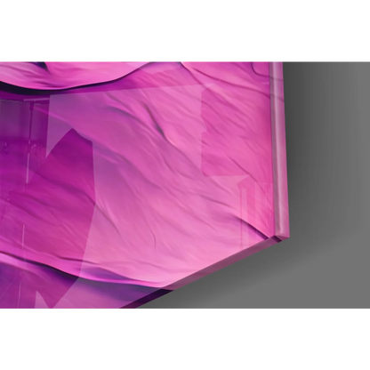 Stunning purple blue glass wall art on canvas with geometric shapes