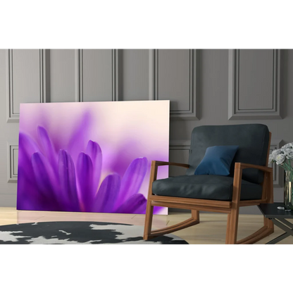 Stunning purple floral wall art with dreamy soft petals