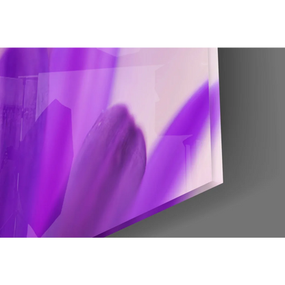 Stunning purple glass wall art vase with geometric cutouts