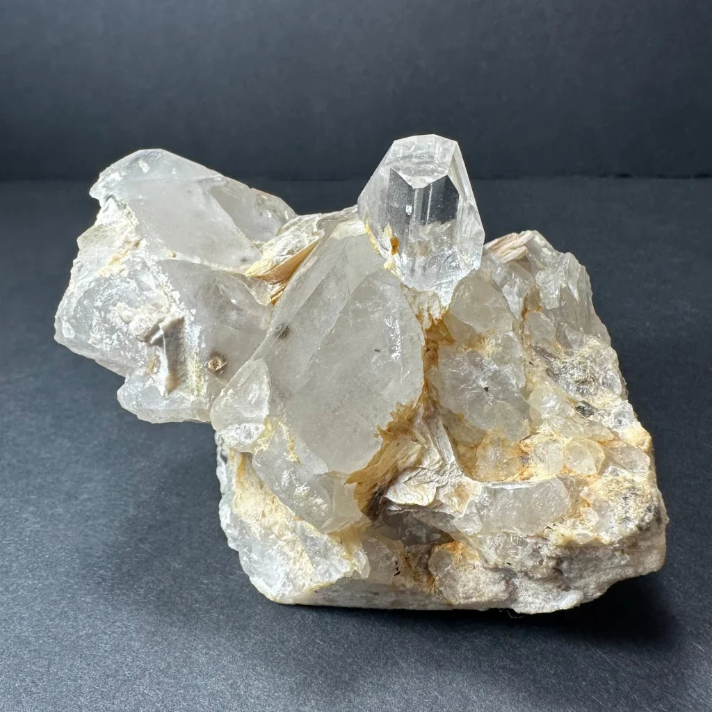 Stunning clear quartz crystal cluster from Skardu, Pakistan