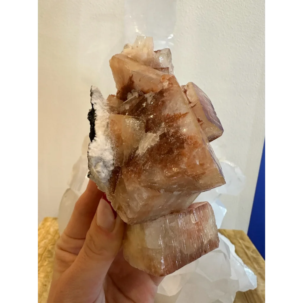 Stunning red apophyllite crystal cluster from Pune India