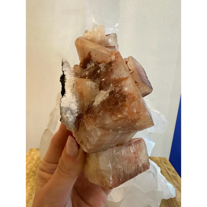 Stunning red apophyllite crystal cluster from Pune India