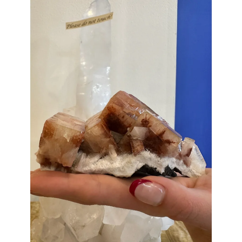Stunning red apophyllite crystal cluster from Pune, India