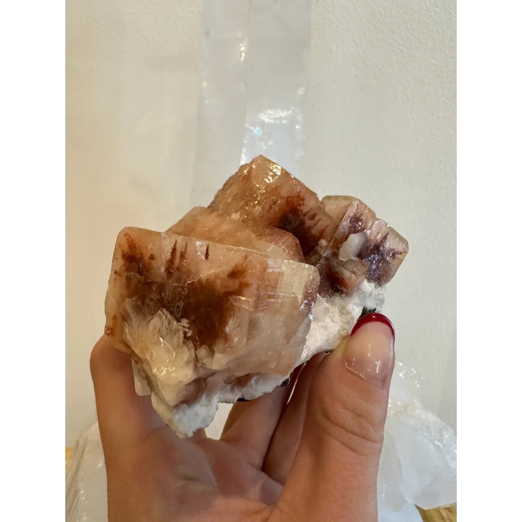Stunning red apophyllite crystal cluster from Pune, India