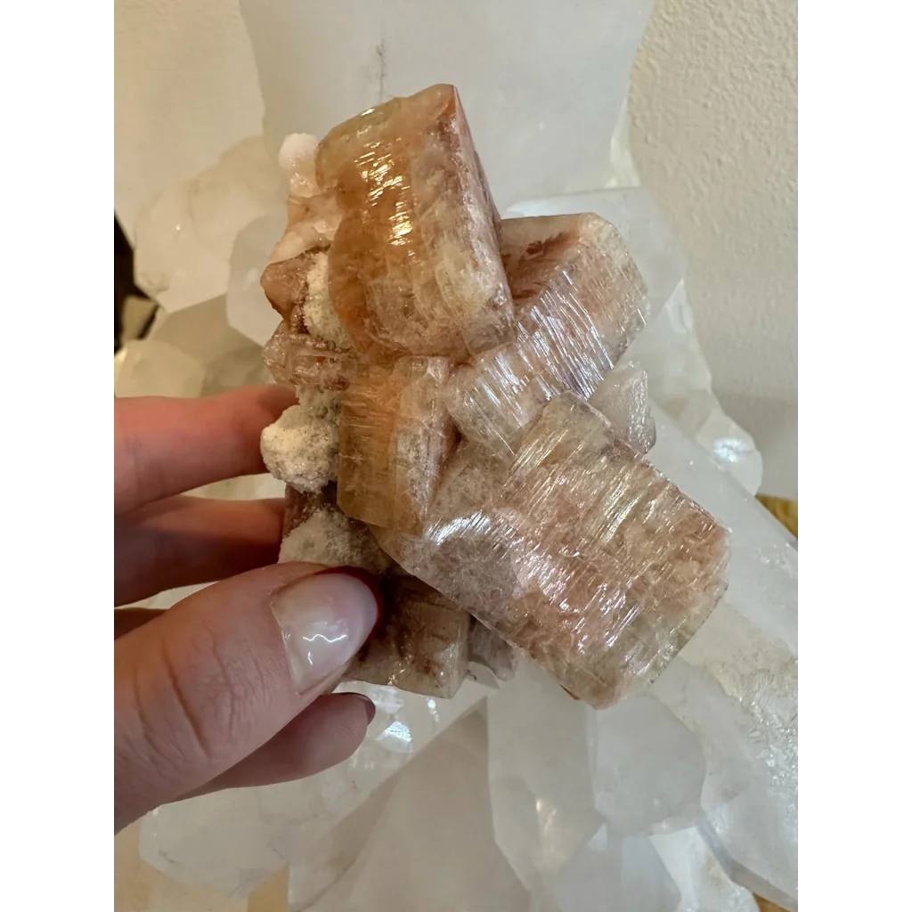 Stunning red apophyllite cube cluster from Pune India