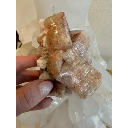 Stunning red apophyllite cube cluster from Pune India