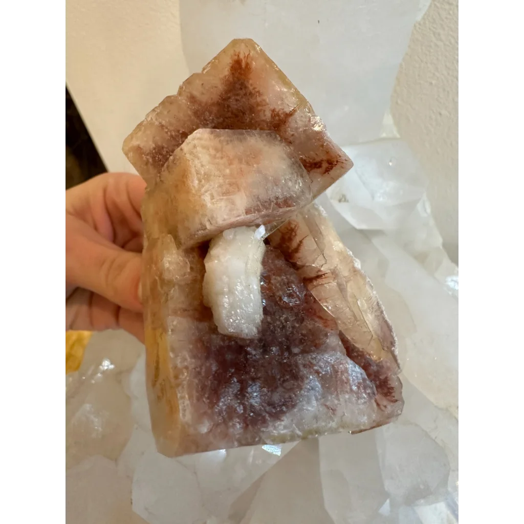 Stunning red apophyllite cube cluster from Pune India