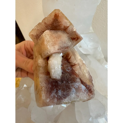 Stunning red apophyllite cube cluster from Pune India