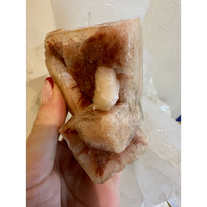 Stunning red apophyllite cube cluster from Pune India