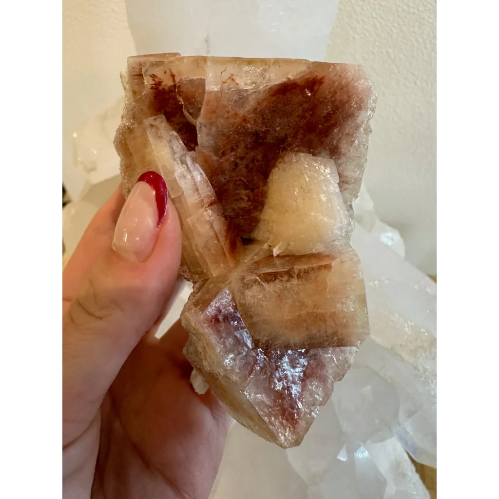Stunning red apophyllite cube cluster from Pune India