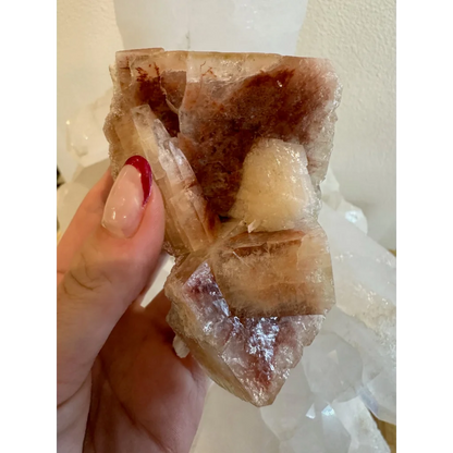 Stunning red apophyllite cube cluster from Pune India