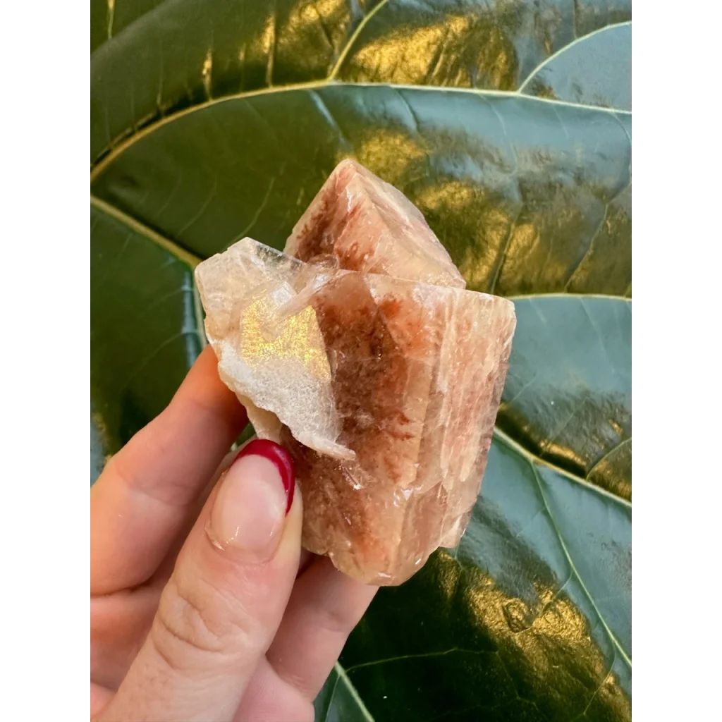 Stunning red apophyllite cube with stilbite from India
