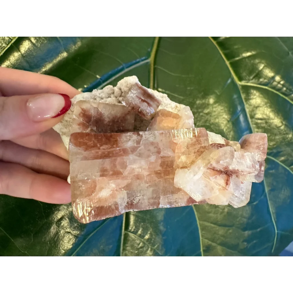Stunning red apophyllite cube with stilbite from India