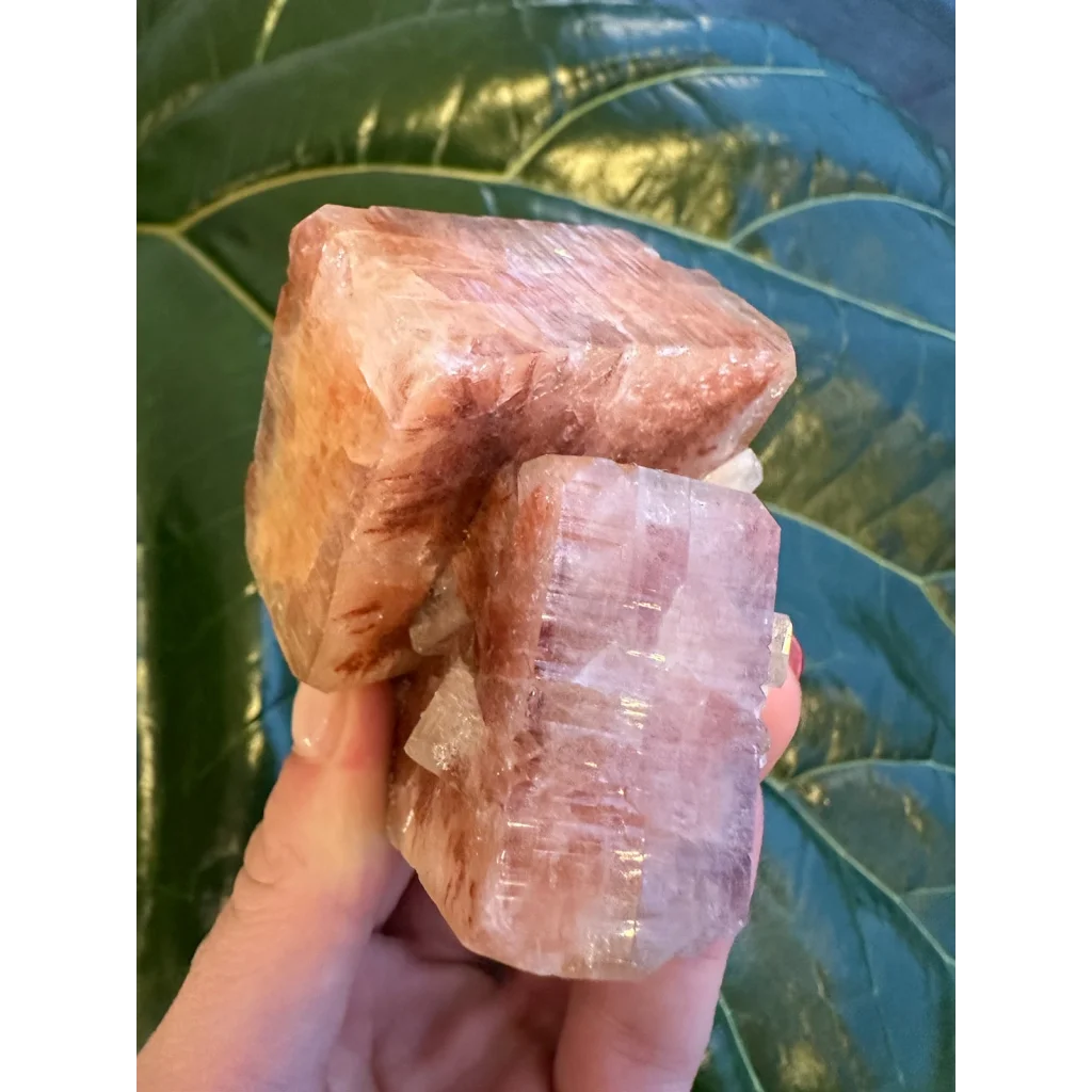 Stunning red apophyllite cube with stilbite from India
