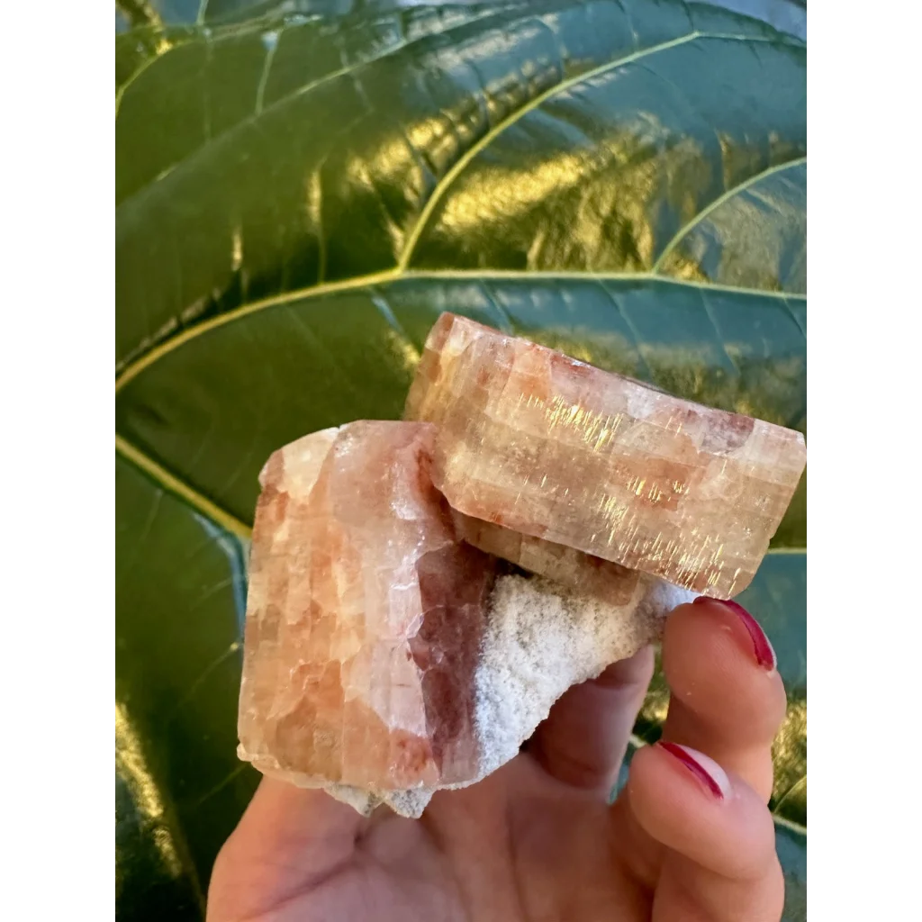 Stunning red apophyllite cube with pinkish-orange calcite and stilbite from India