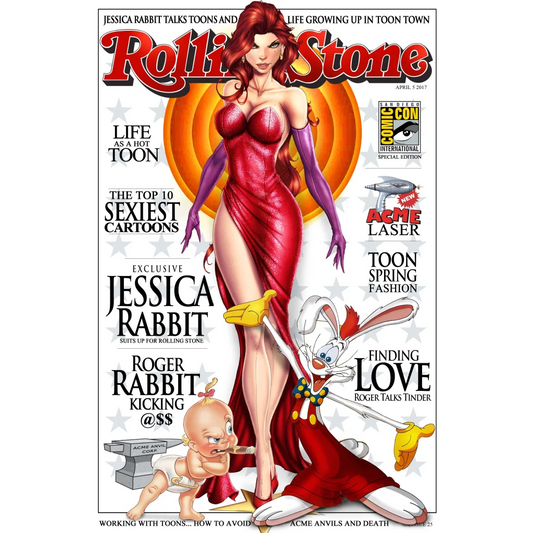 Vibrant red glossy dress art print on brushed aluminum