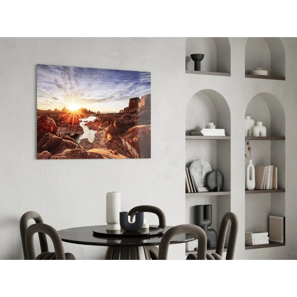 Stunning Rocky Beach Sunset Wall Art Print