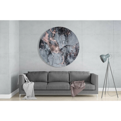 Stunning rose gold marble tempered glass art with size comparison