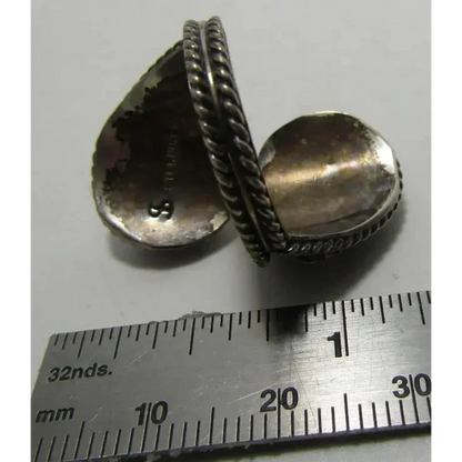 Silver earrings with twisted rope borders for stunning Sleeping Beauty turquoise jewelry