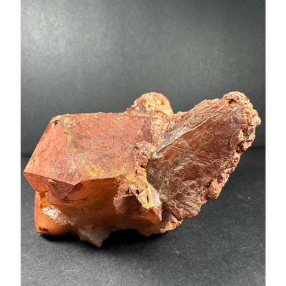 Stunning reddish-orange tangerine quartz crystal from Atlas Mountains, Morocco
