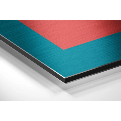 Stunning teal coral bust art on brushed aluminium dibond print