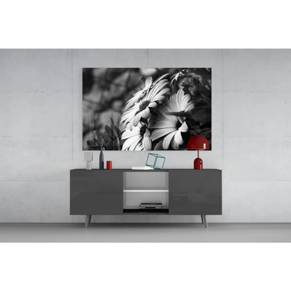 Modern gray TV stand with sleek silver legs and glossy finish