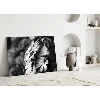 Stunning black and white tropical leaf wall art print