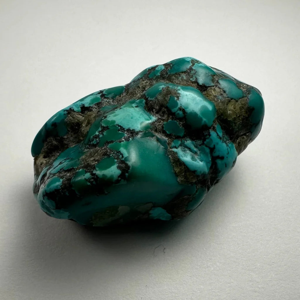 Stunning turquoise nugget from Southwestern United States with vibrant green-blue patches