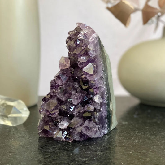 Stunning Uruguayan purple amethyst geode crystal cluster