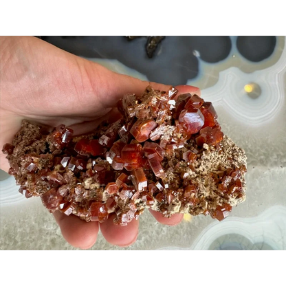 Stunning vanadinite cluster from Mibladen, Morocco