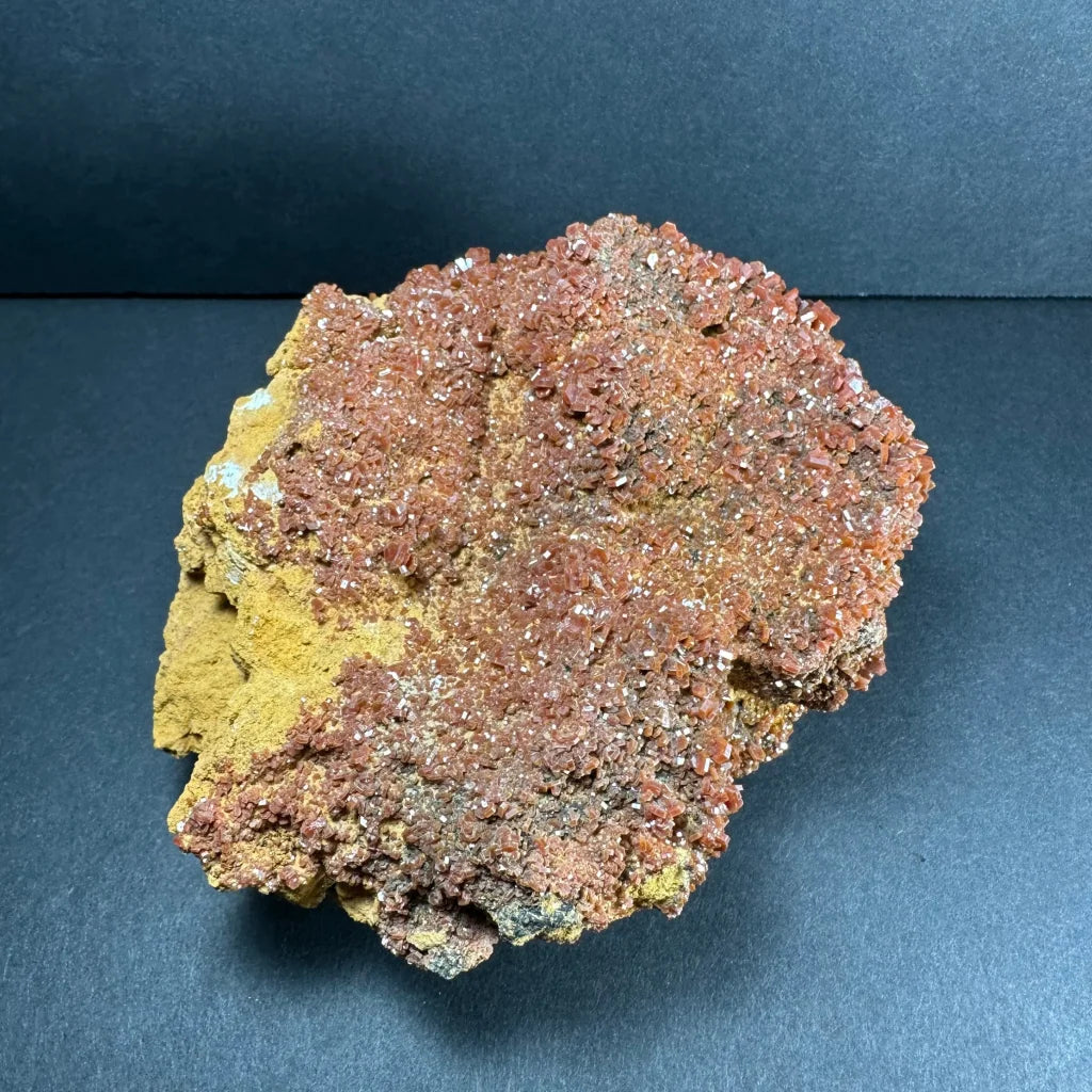 Stunning vanadinite crystals from Morocco on natural matrix