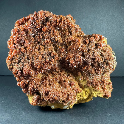 Stunning vanadinite crystals from Morocco on yellowish matrix