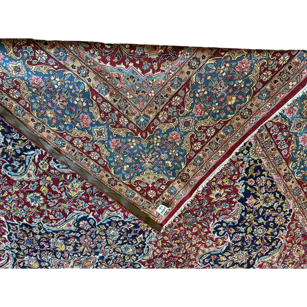 Stunning vintage fine Persian rug with intricate floral medallion design