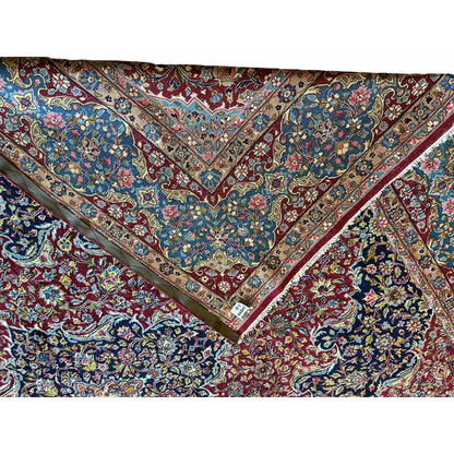 Stunning vintage fine Persian rug with intricate floral medallion design