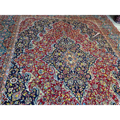 Stunning vintage fine Persian rug with intricate medallion design