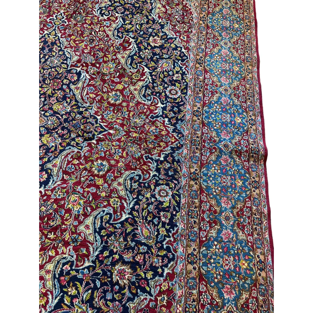 Stunning vintage fine Persian rug with intricate floral medallion