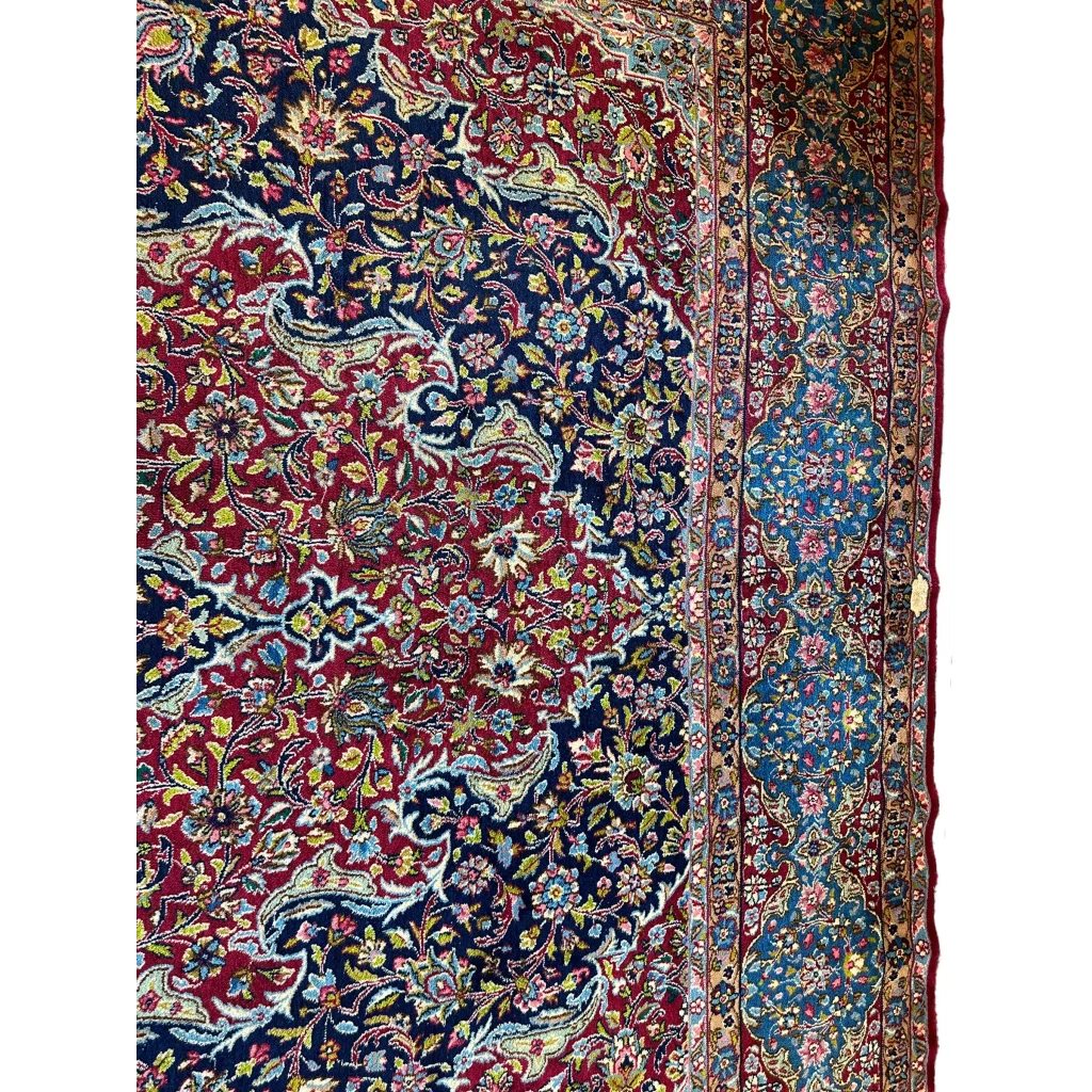 Stunning vintage fine Persian rug with intricate floral medallion design