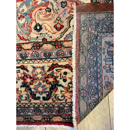 Vintage 1950s Persian Mahal rug with intricate floral patterns