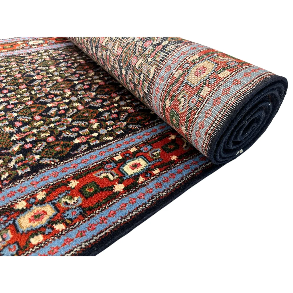 Vintage 1960s Persian Senneh runner rug with intricate floral patterns