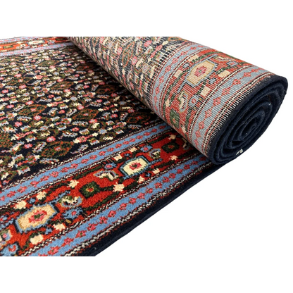 Vintage 1960s Persian Senneh runner rug with intricate floral patterns