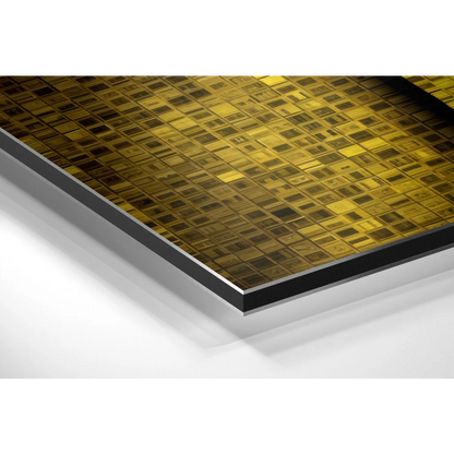 Stunning Walter White brushed aluminium dibond wall art with golden mosaic print