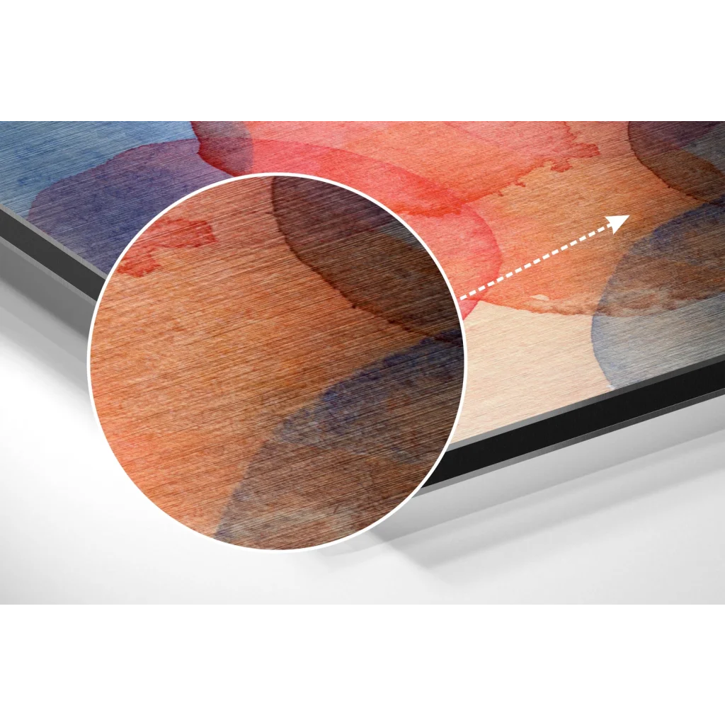 glass wall art Stunning watercolor abstract on brushed aluminium dibond panel