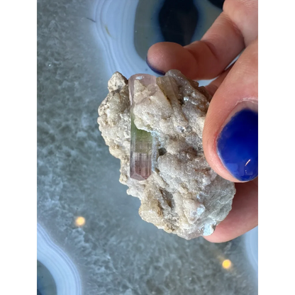 Stunning watermelon tourmaline on albite matrix from Brazil