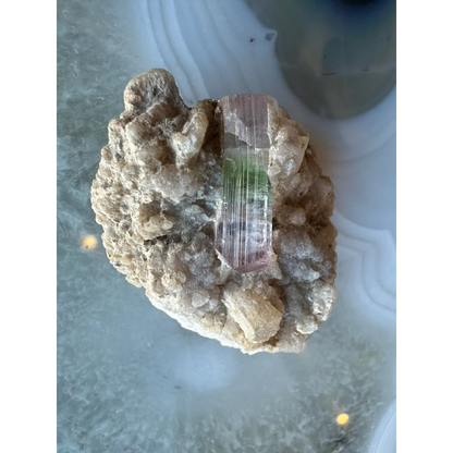 Stunning watermelon tourmaline on albite matrix from Brazil