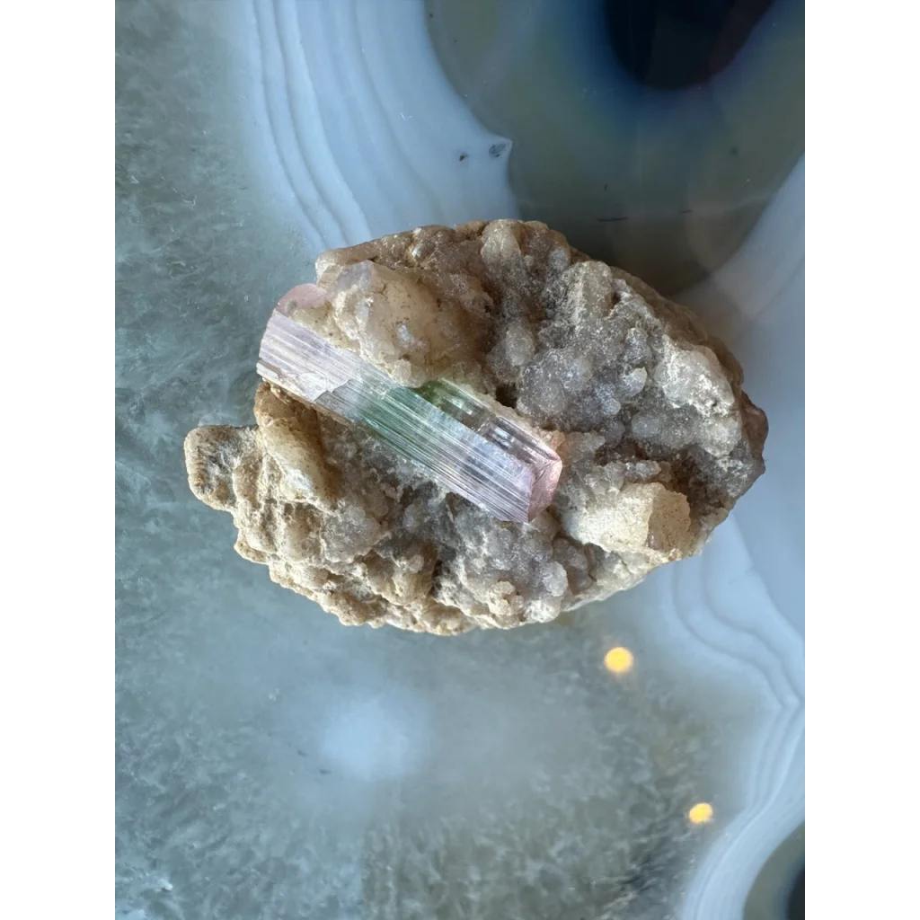 Stunning watermelon tourmaline on albite matrix from Brazil