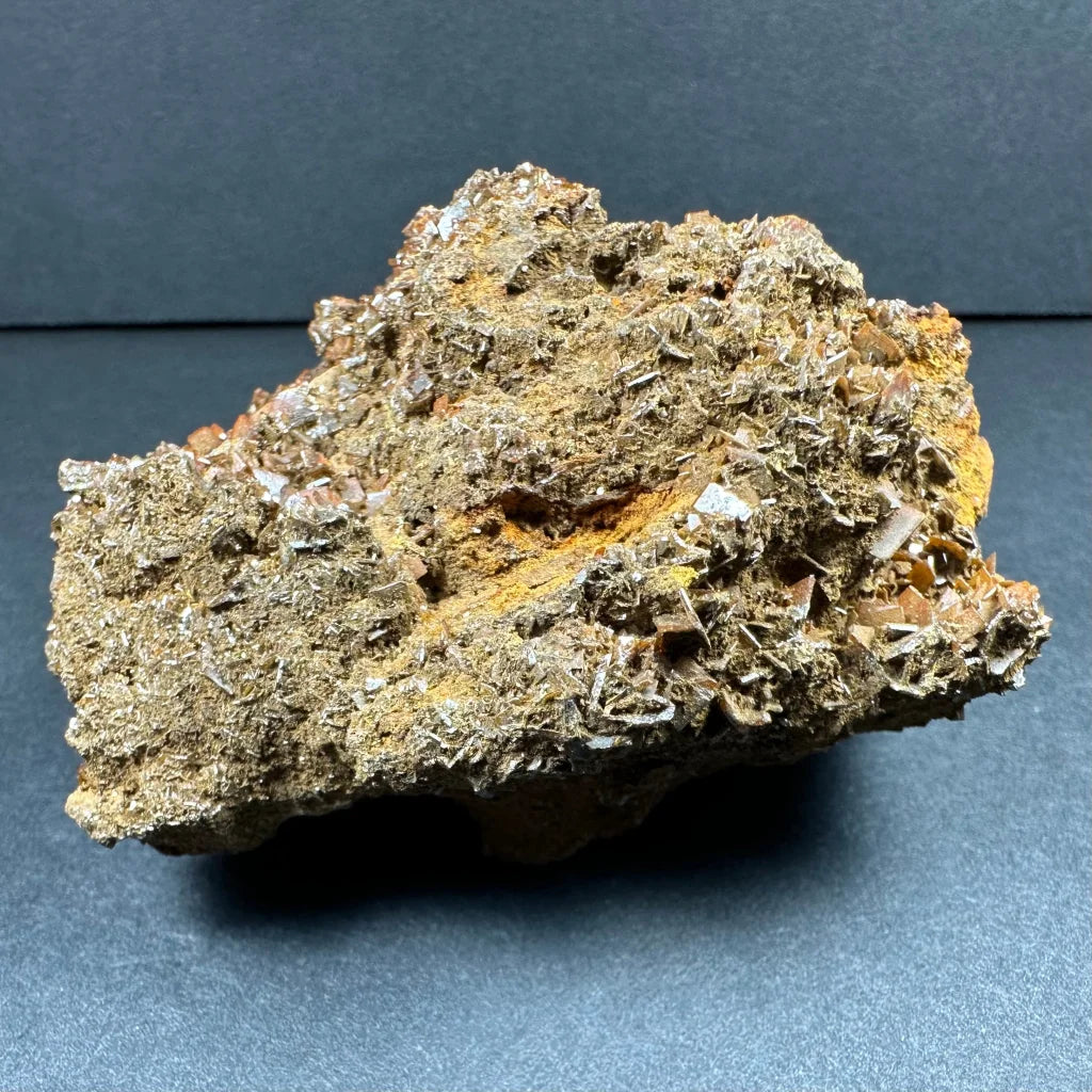 Stunning wulfenite cluster from Maoniuping Mine with golden-yellow crystals