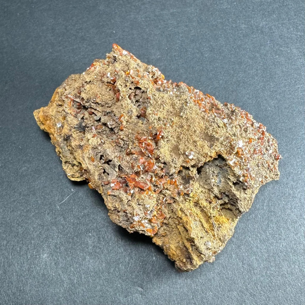 Stunning wulfenite crystals on matrix from China