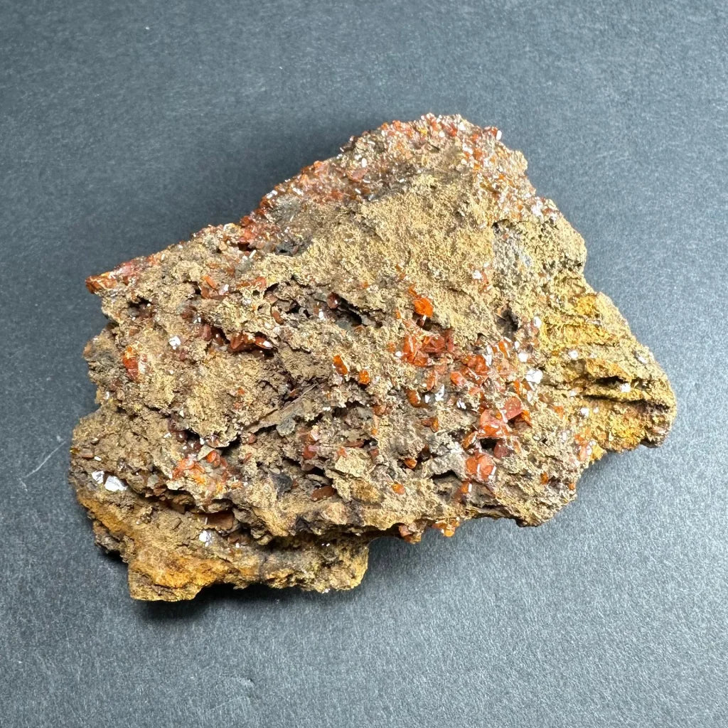 Stunning wulfenite crystals on matrix from China