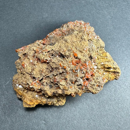 Stunning wulfenite crystals on matrix from China